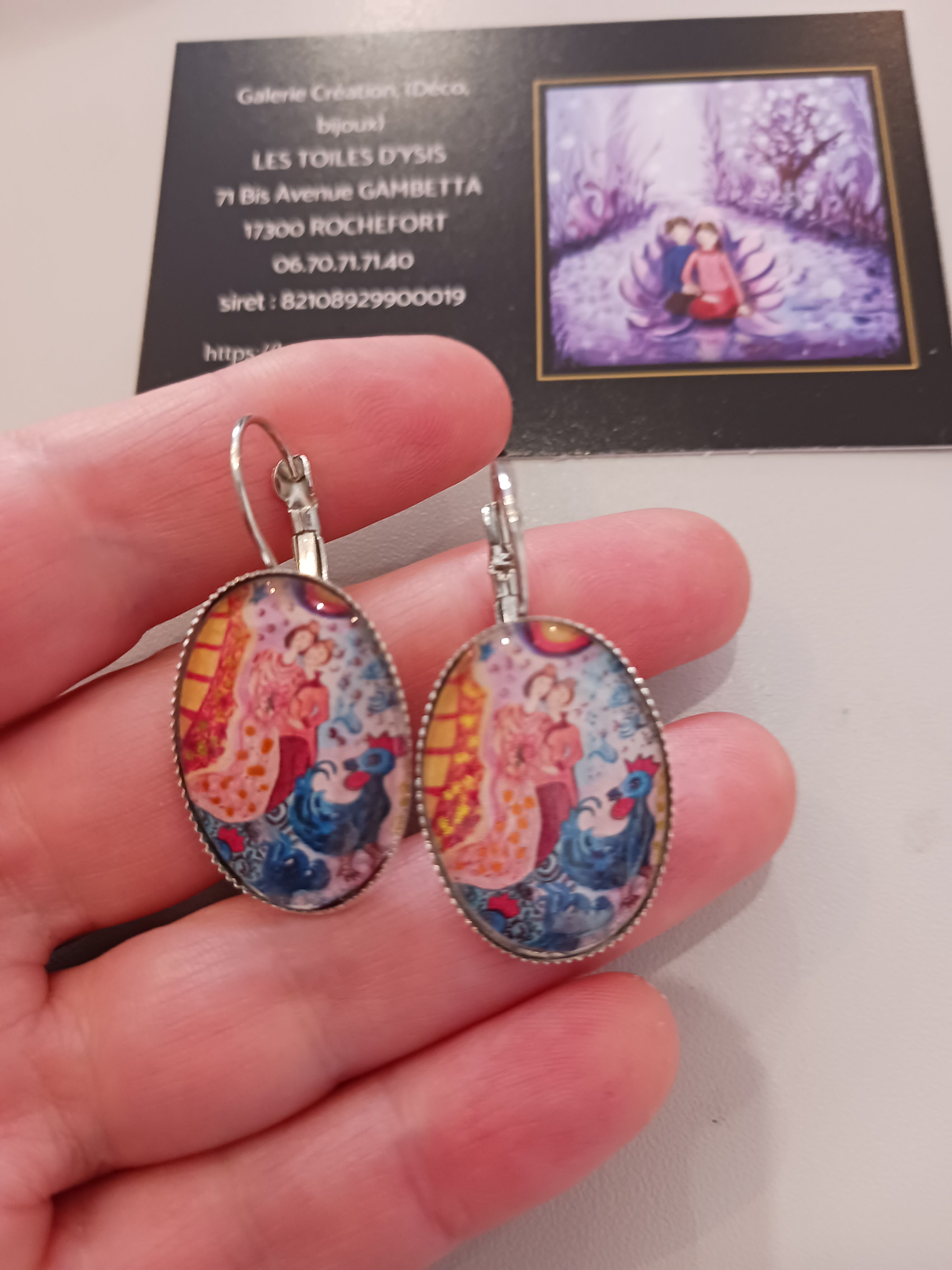 Boucles "Ton cœur dans le mien Bella"