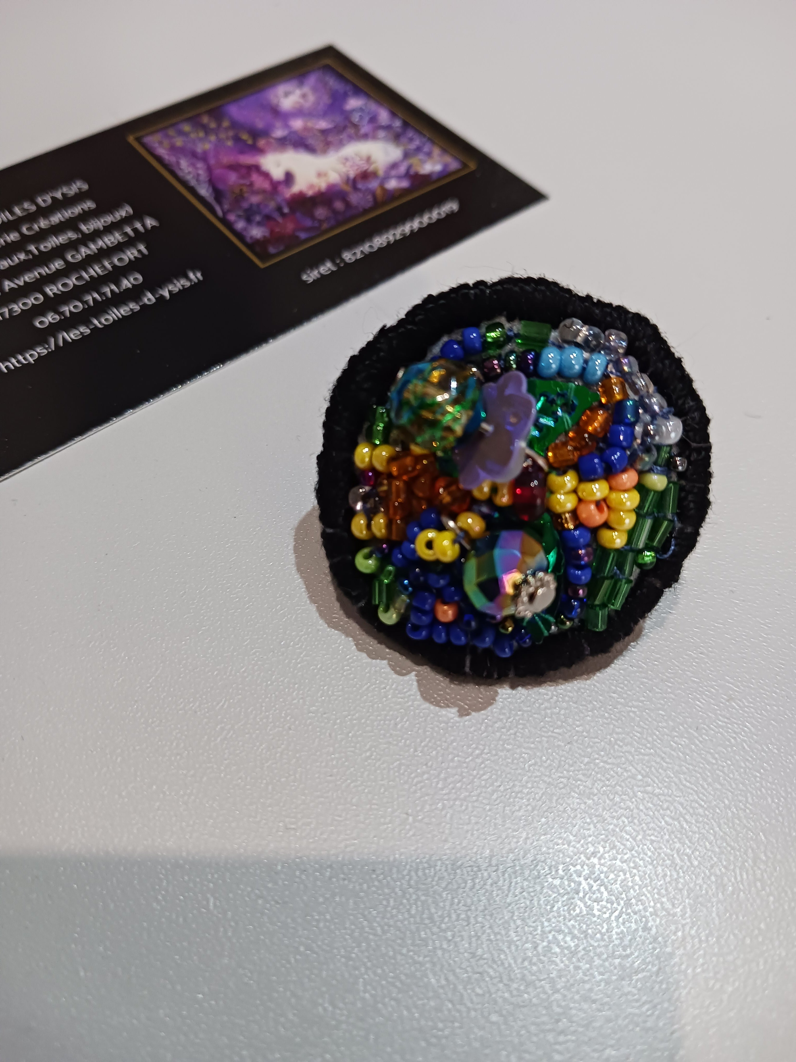 Bague Brodée "Une nuit d'été"