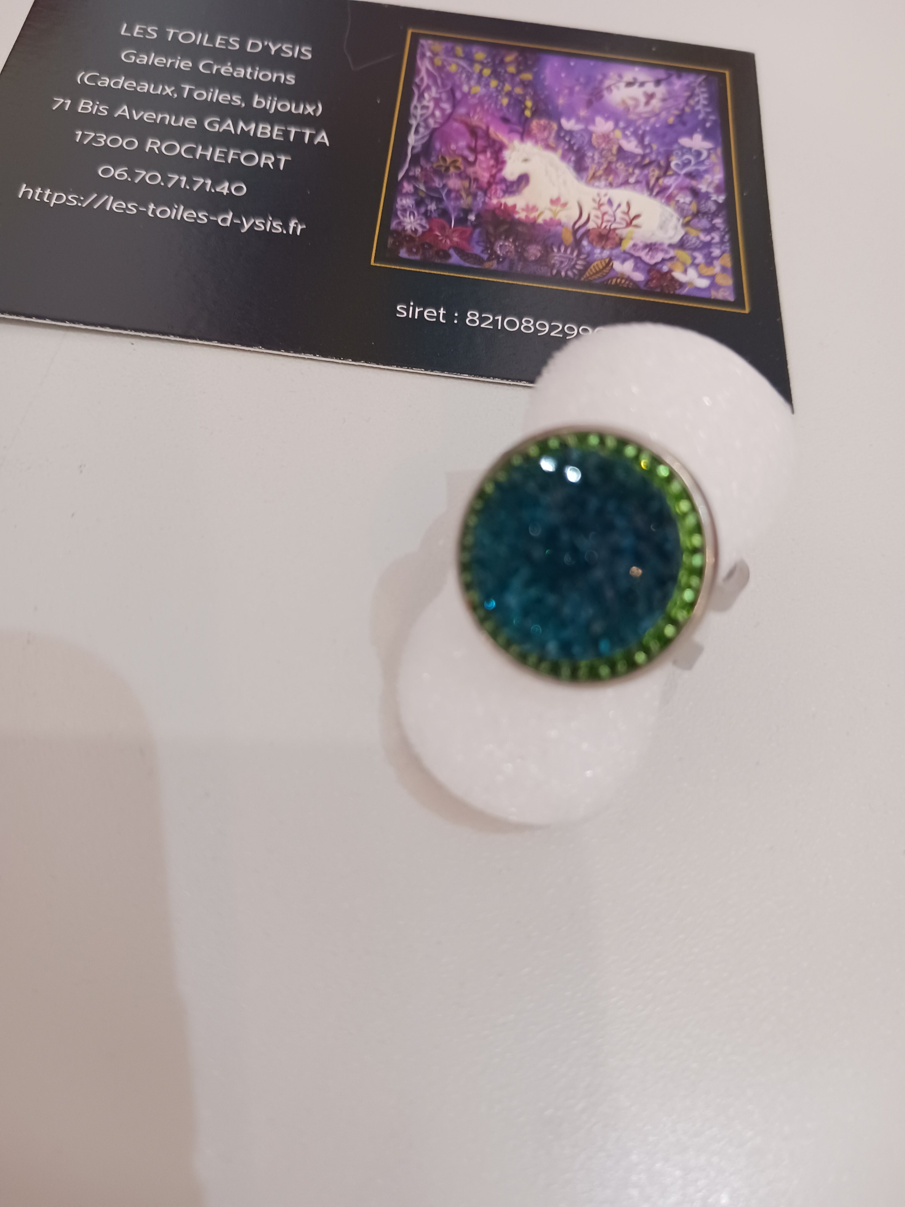 Bague vert émeraude