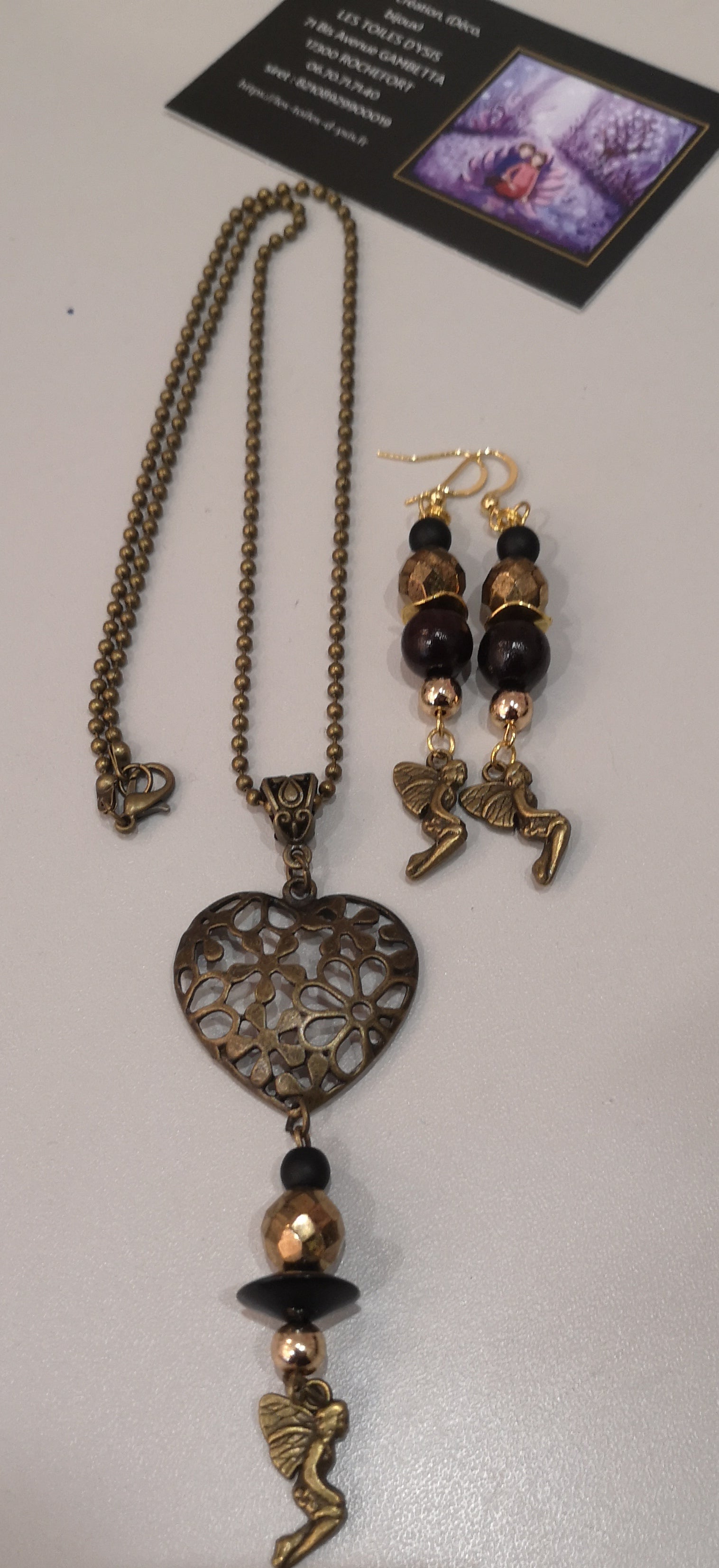 Parure bronze cœur de fée