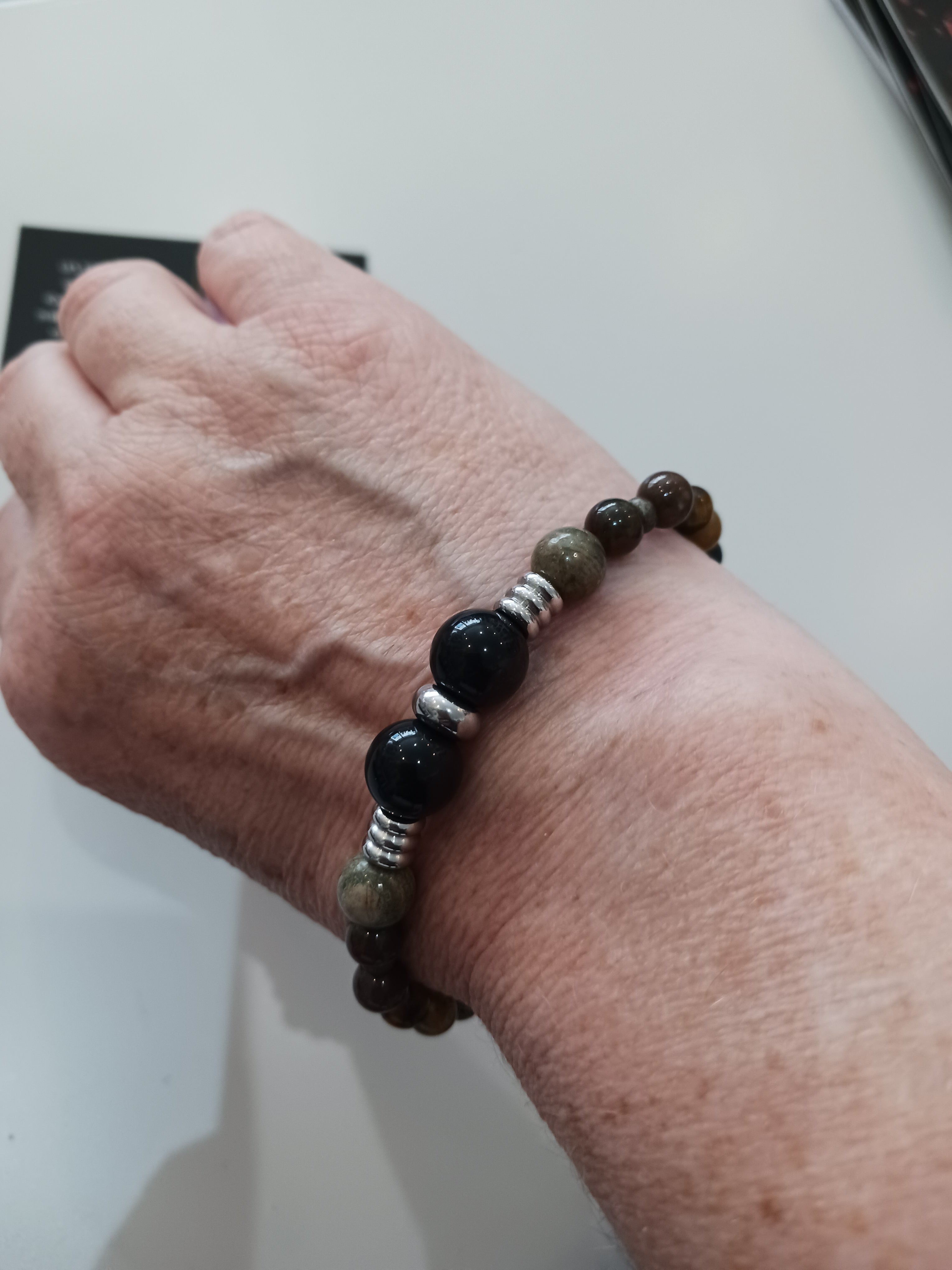 Bracelet homme Onyx et mélange