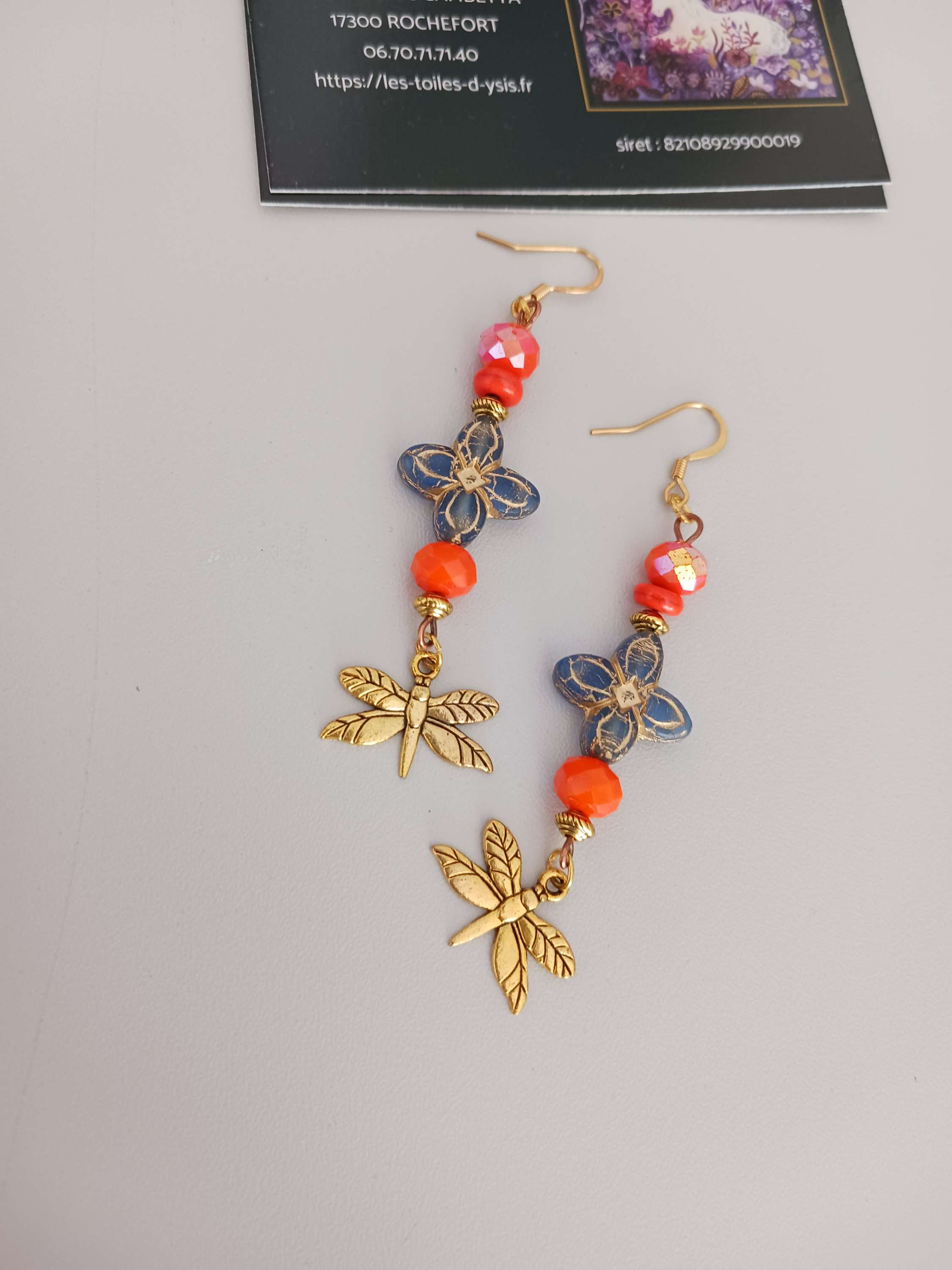 Boucles Spiritualité "orange bleue"
