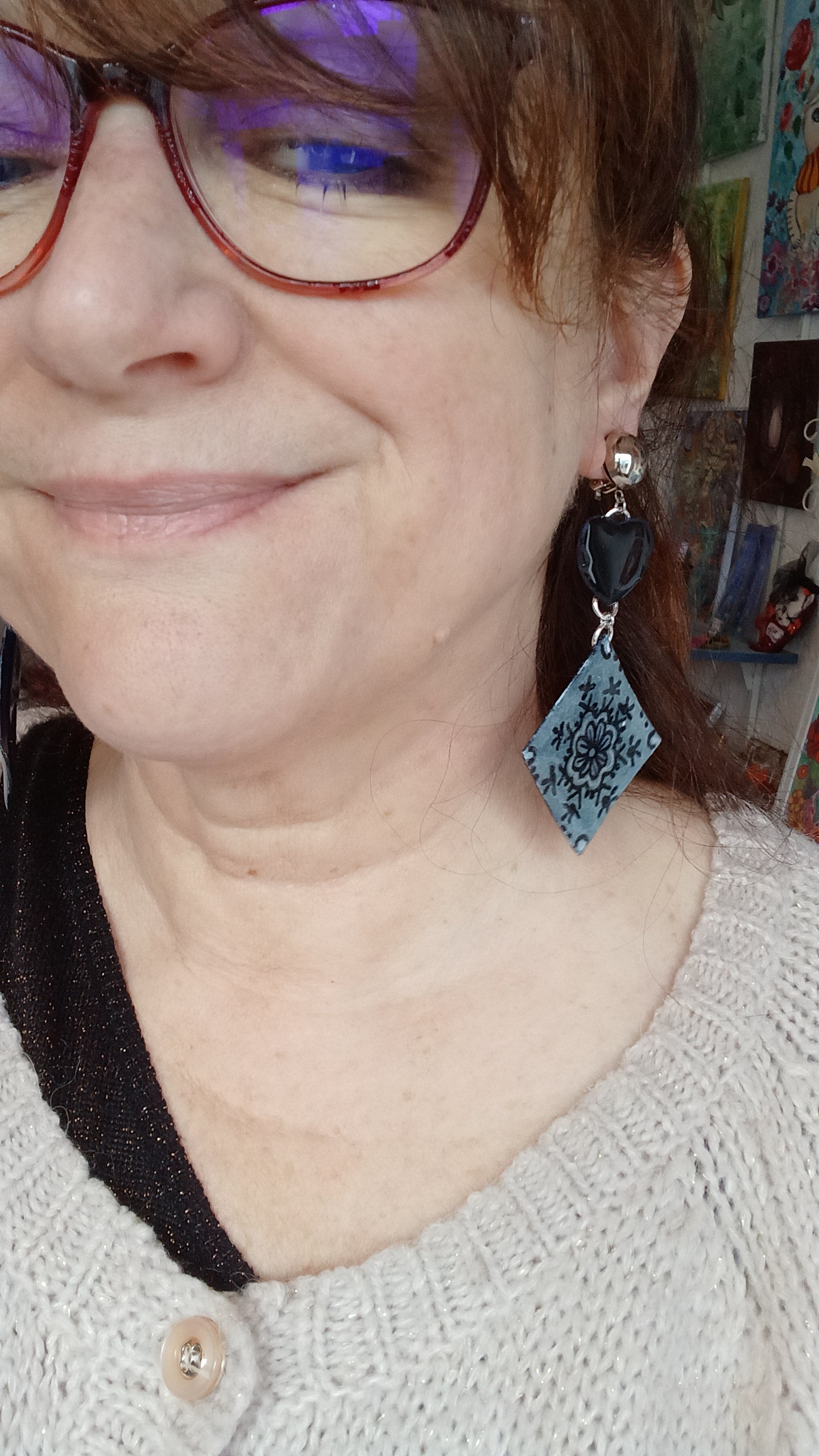 Boucles fleurs et cœurs