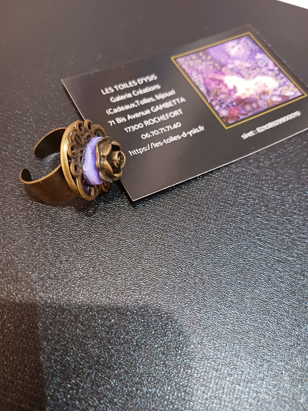 Bague Style ancien mauve