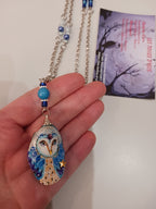 Sautoir Chouette Bleue