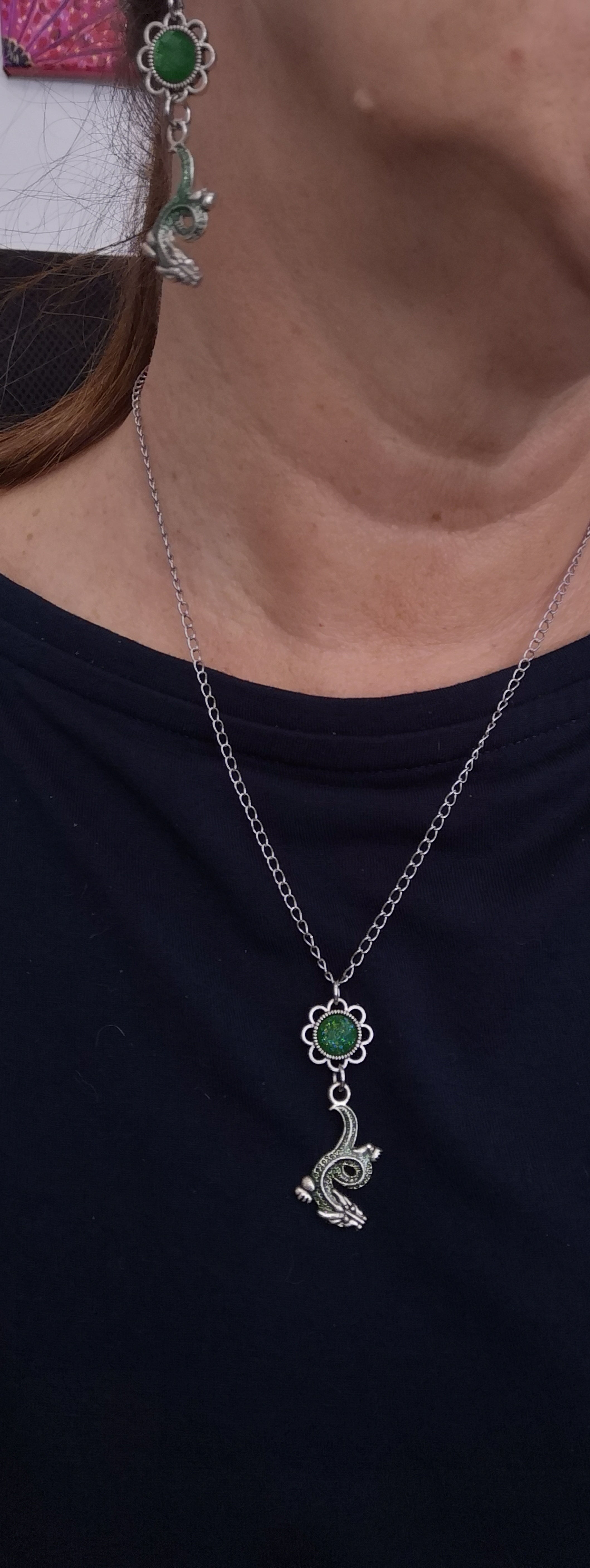 Parure Dragon féerique verte