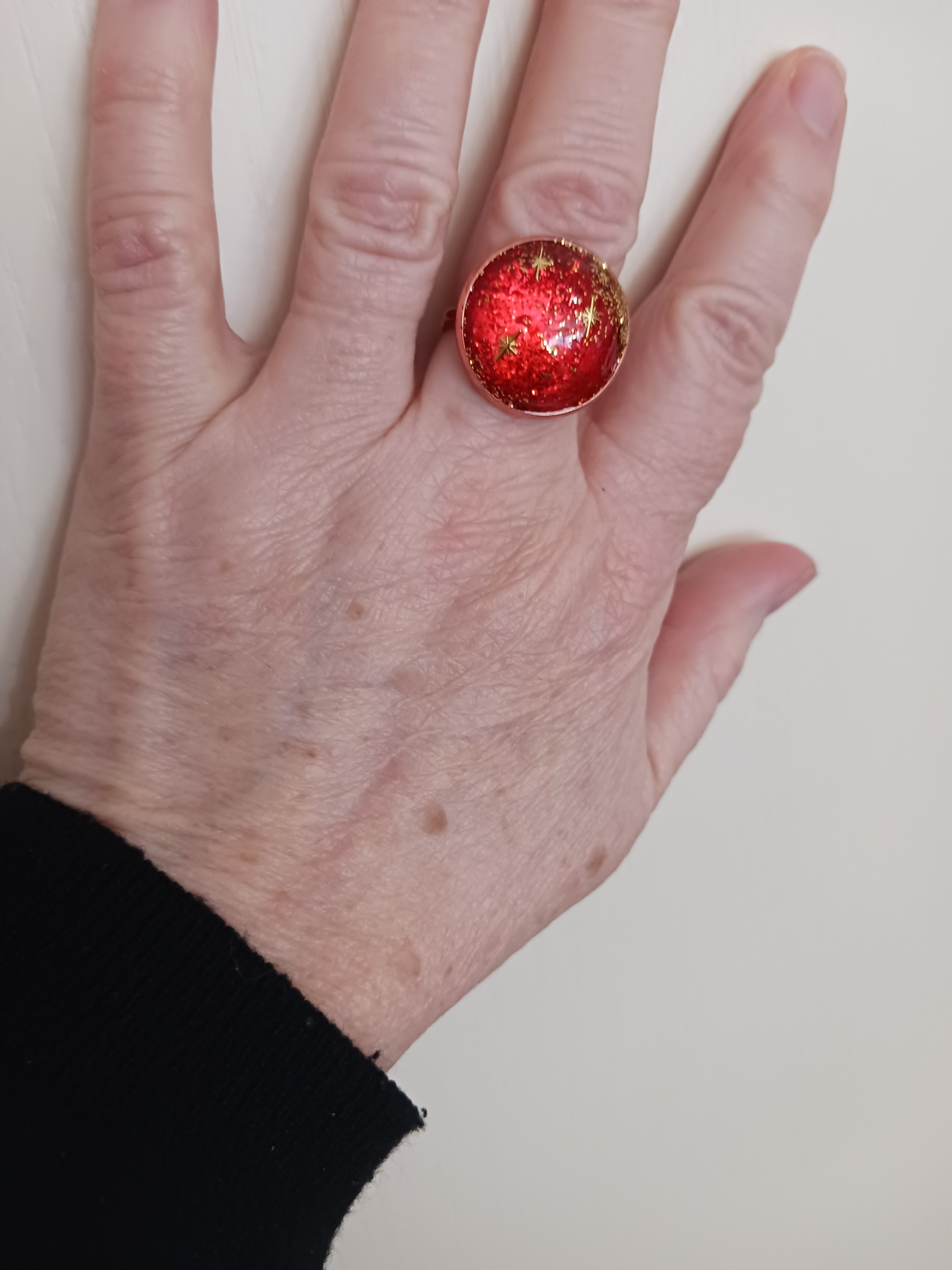 Bague "Red cosmos"