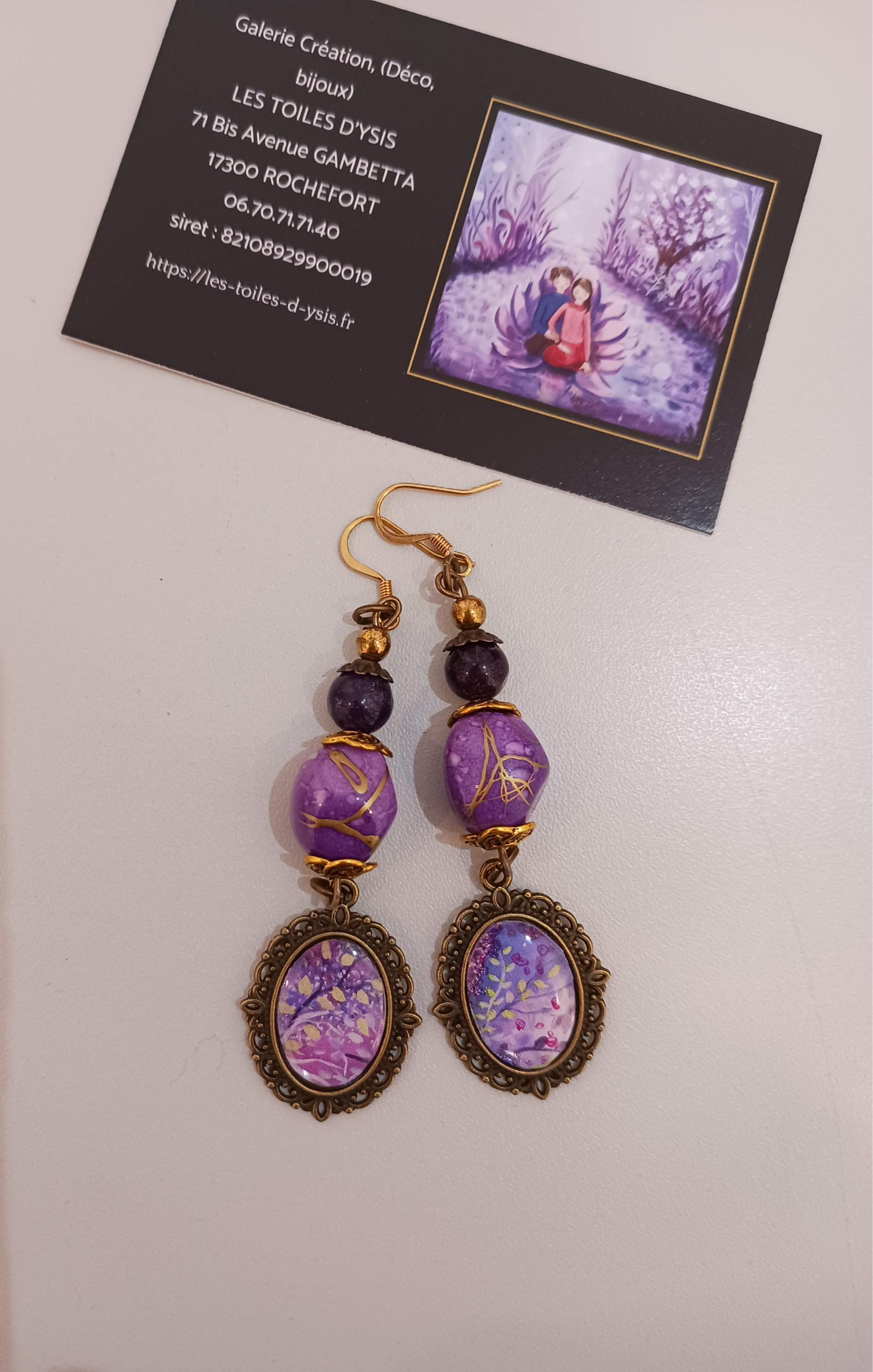Boucles douceur mauve et améthyste