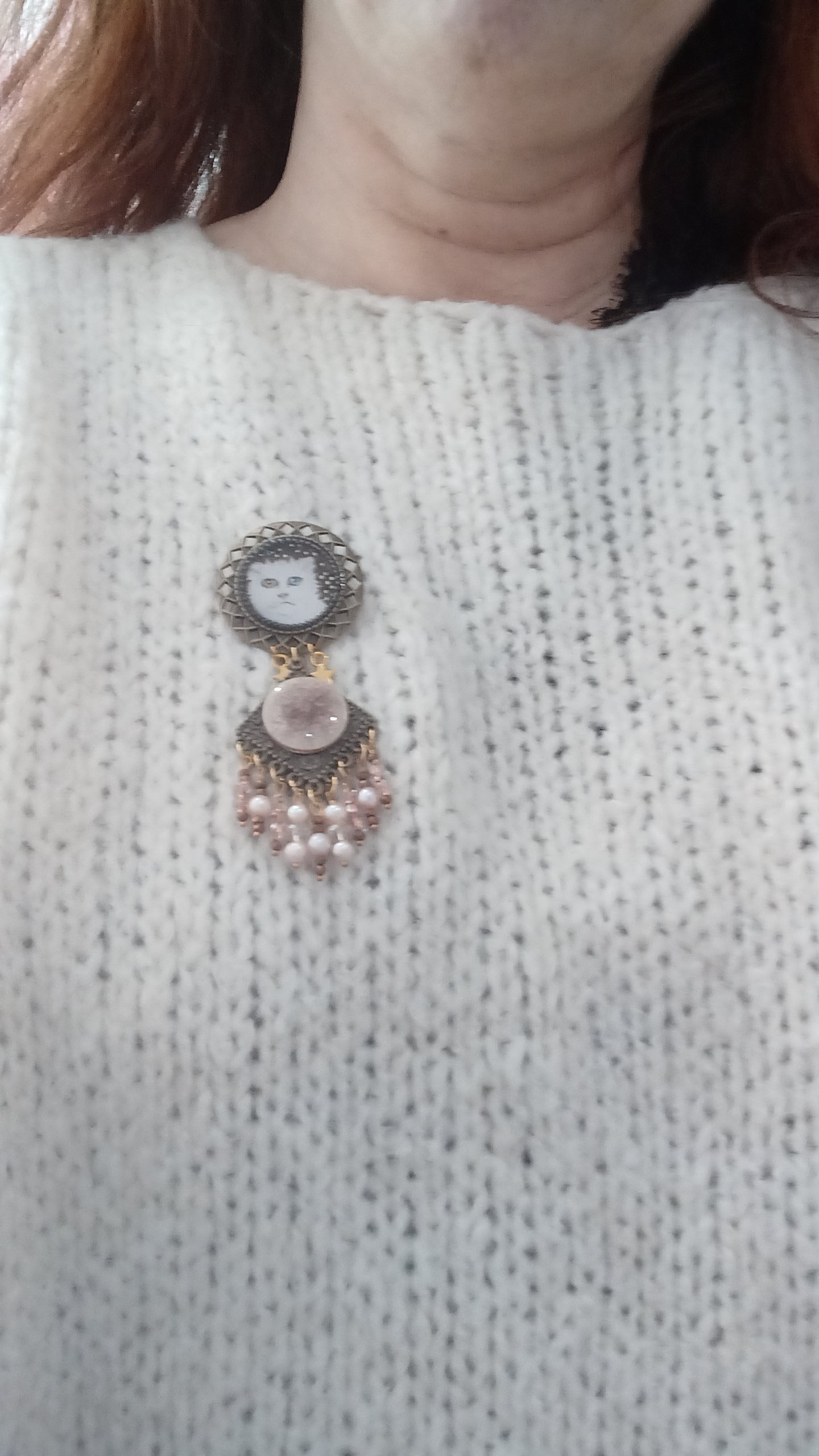 Broche Chat comète