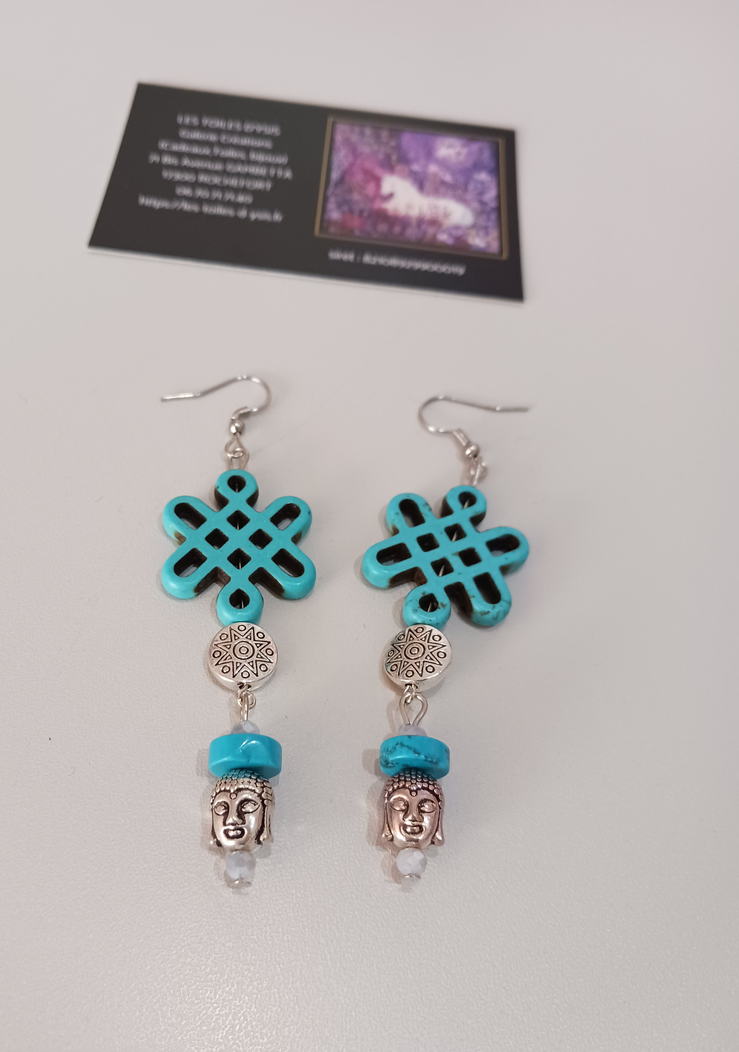 Boucles Howlite turquoise
