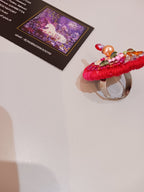 Bague En rouge et rose