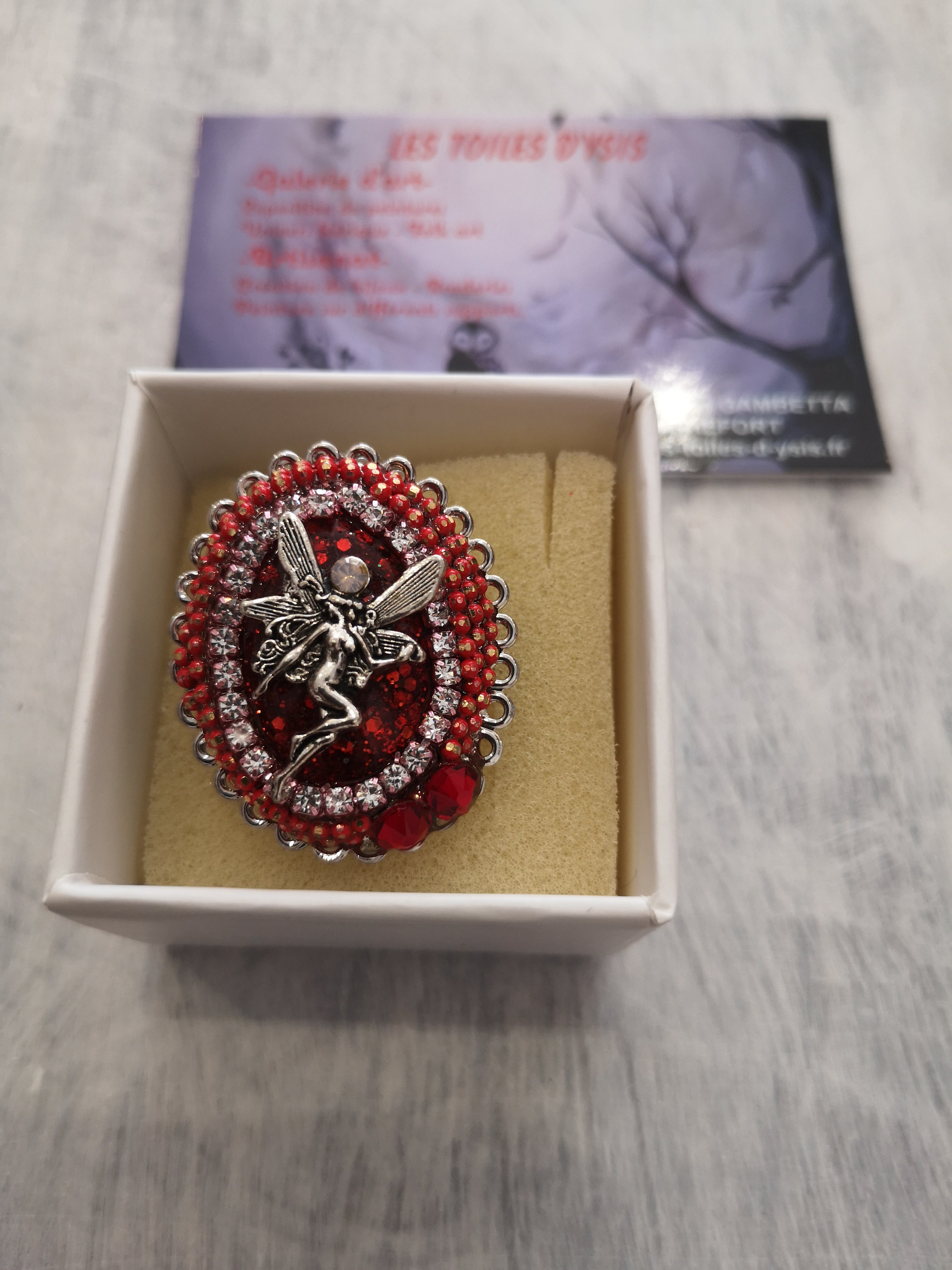 bijoux cristal rouge et fée