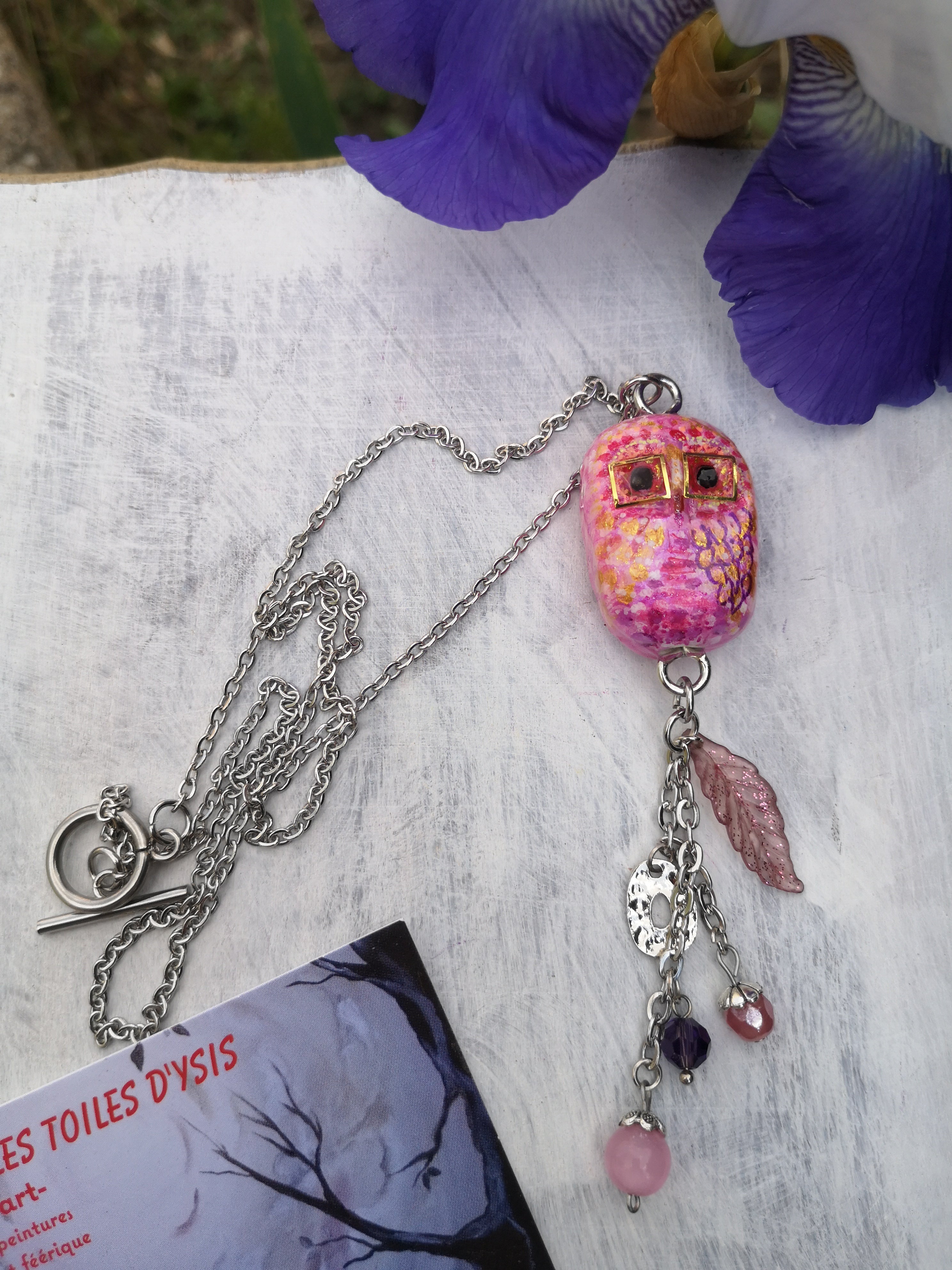 pendentif chouette à lunettes