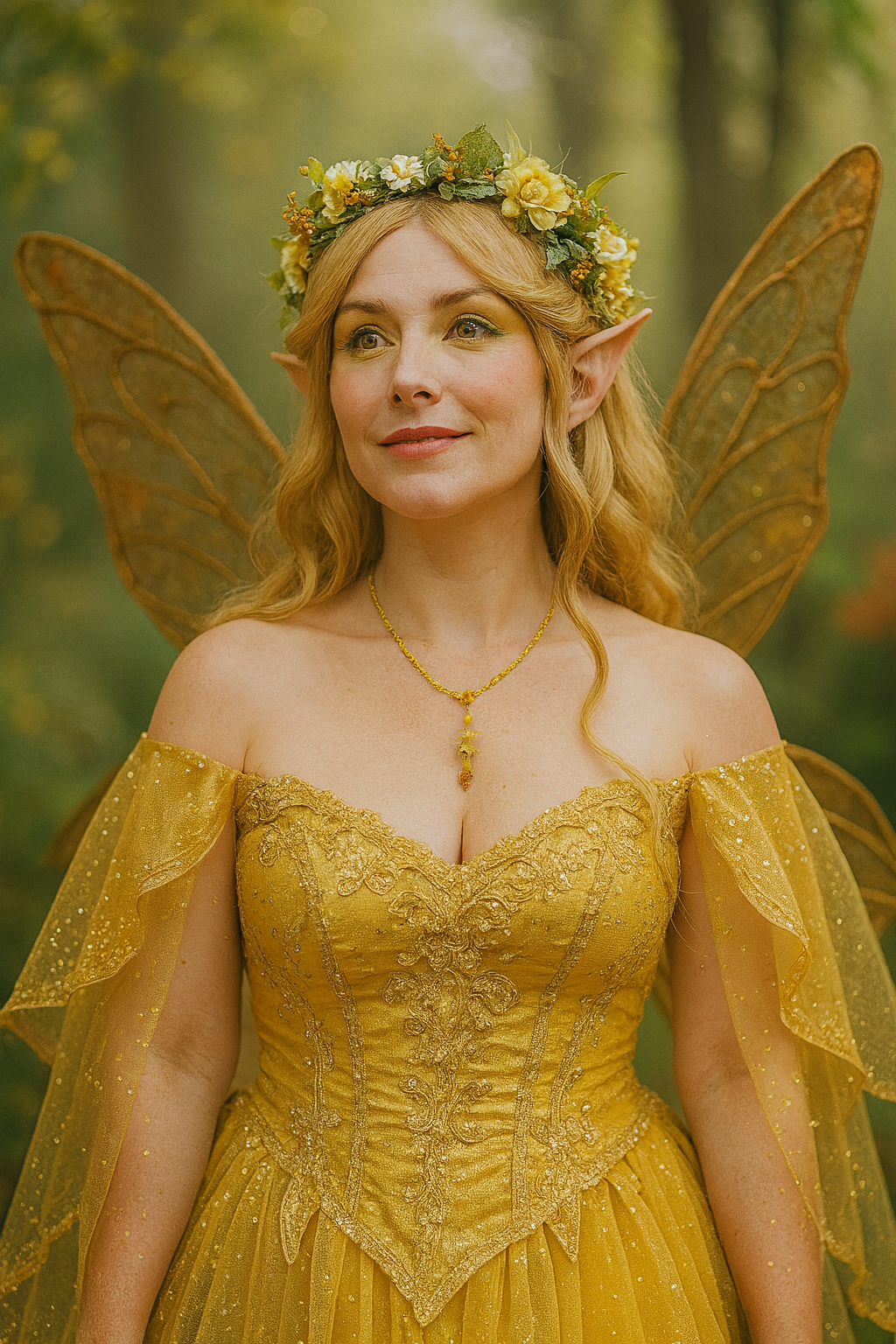 Collier de fée jaune 🌼