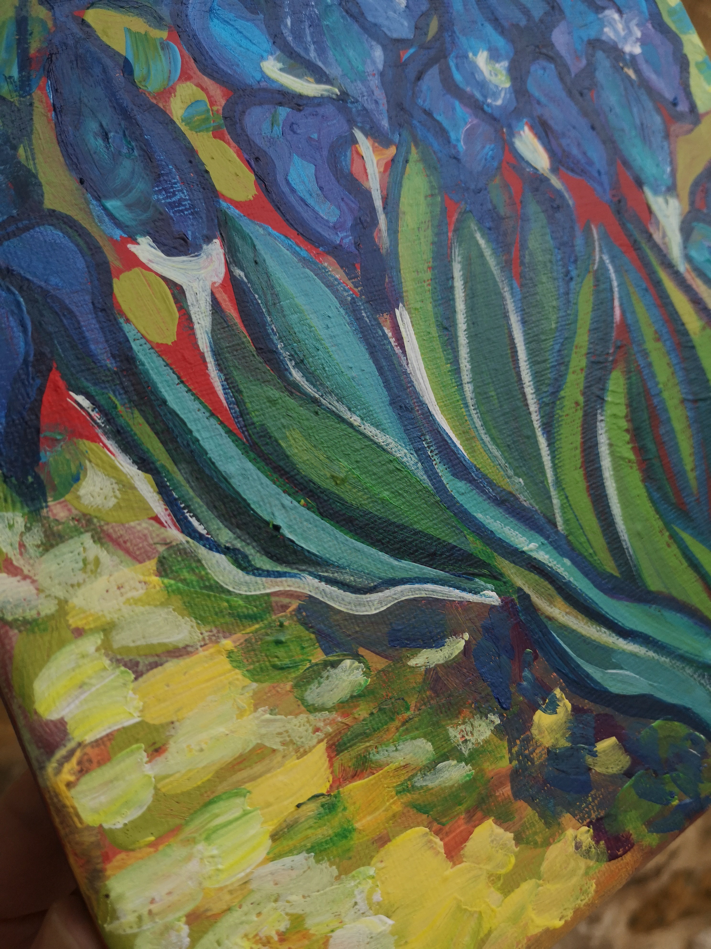 toile détaillée iris