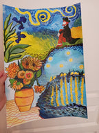 peinture sur papier inspirées des oeuvres