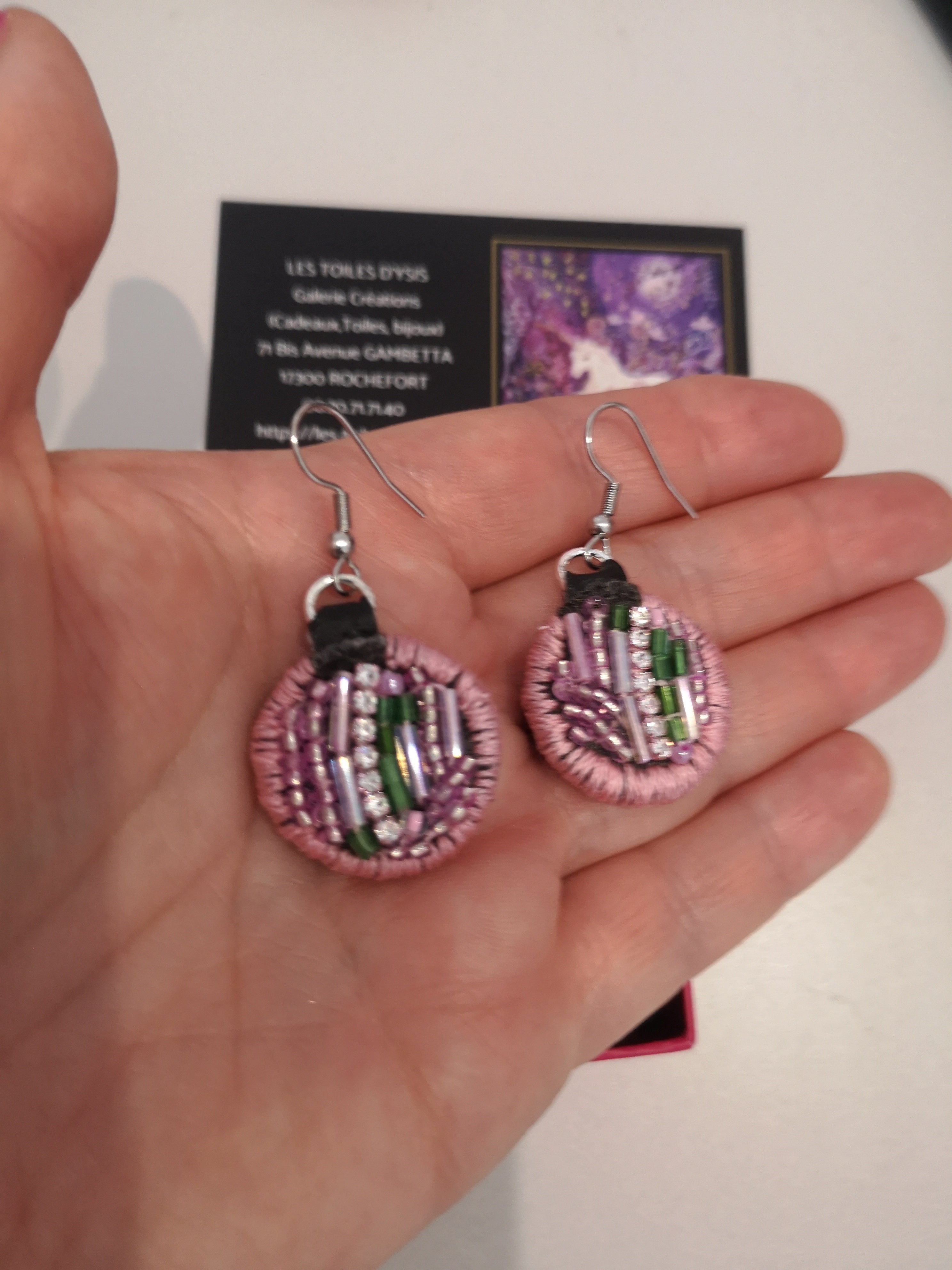 perles chaine strass coton