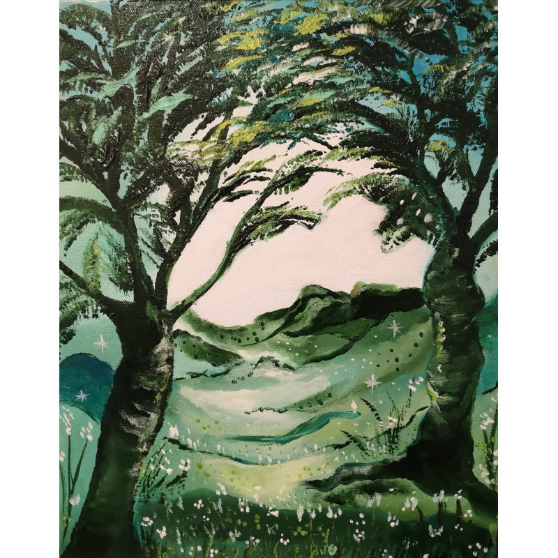 Toile arbres verts