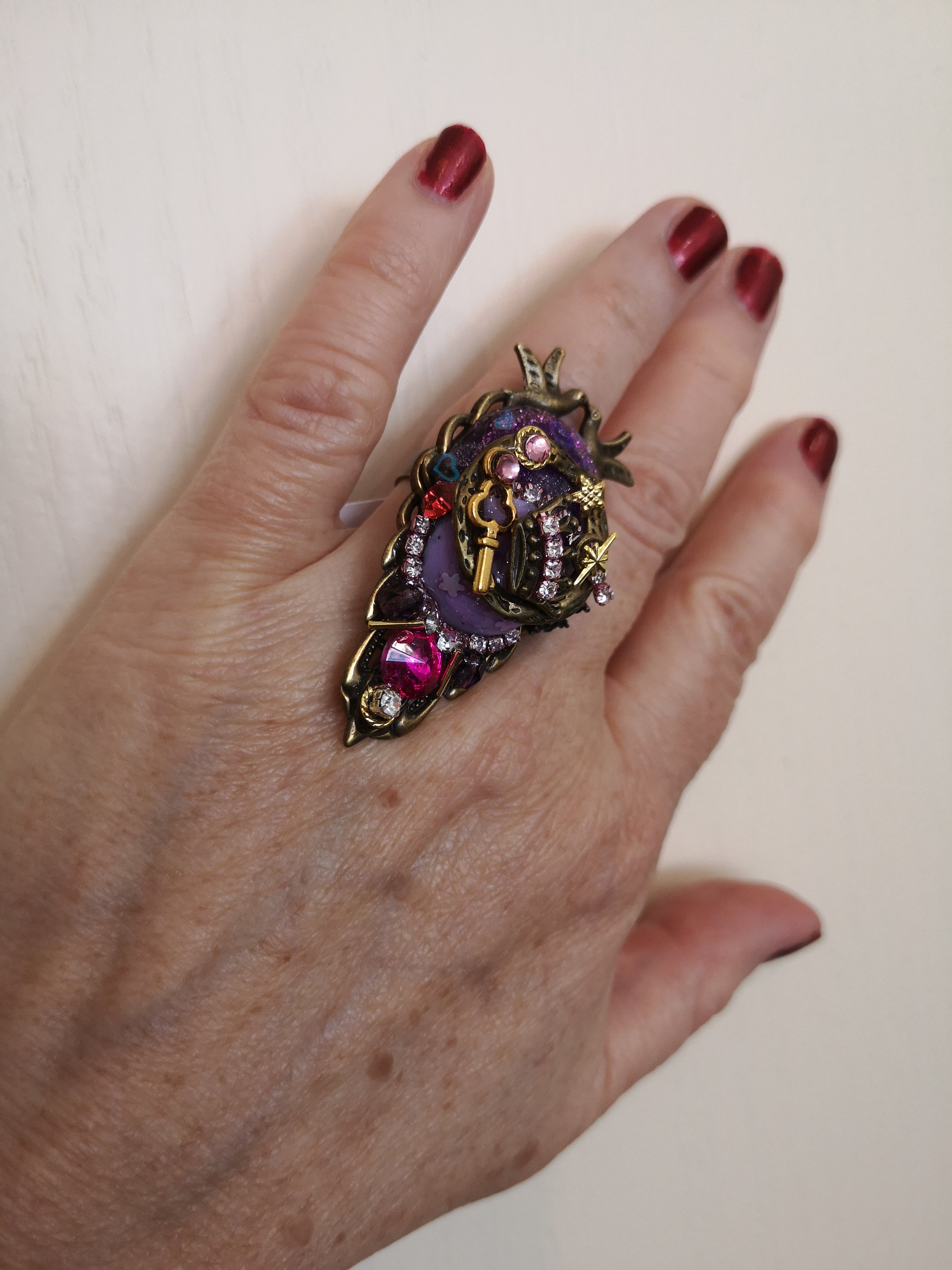 bague rose et or