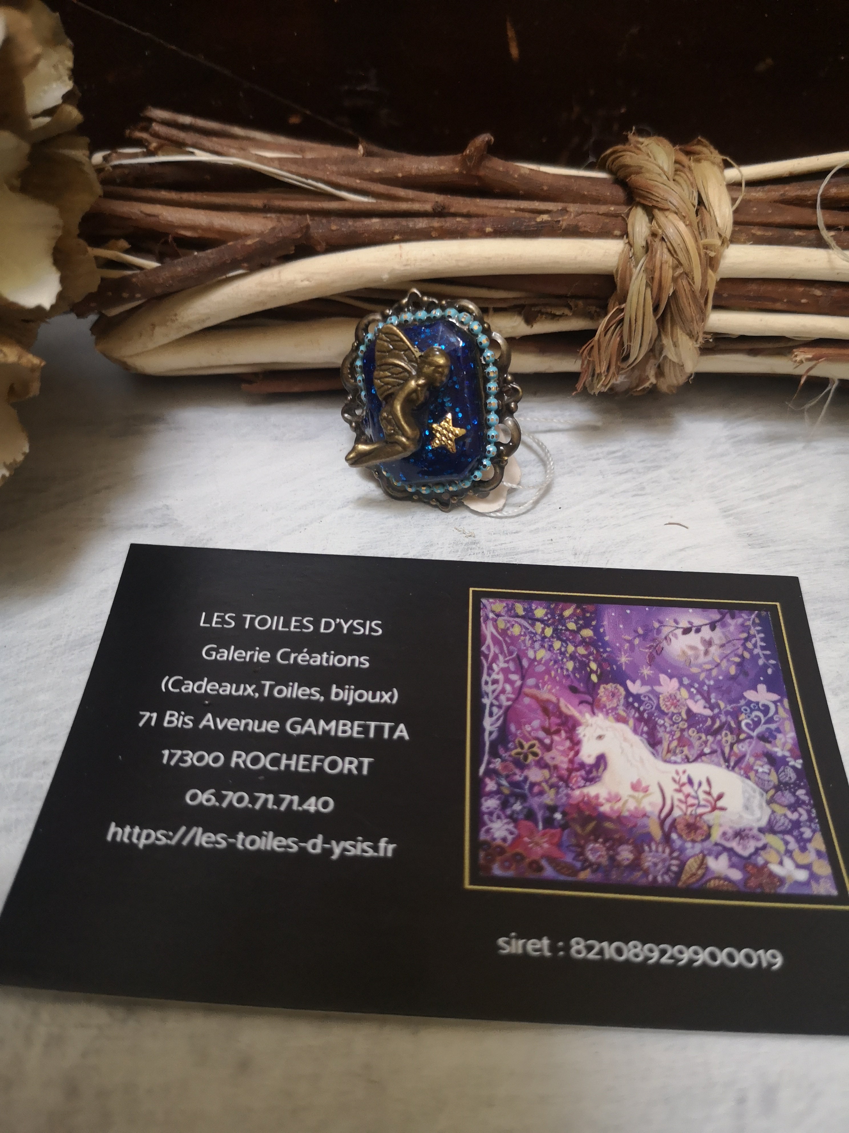 bague bleue petite fée