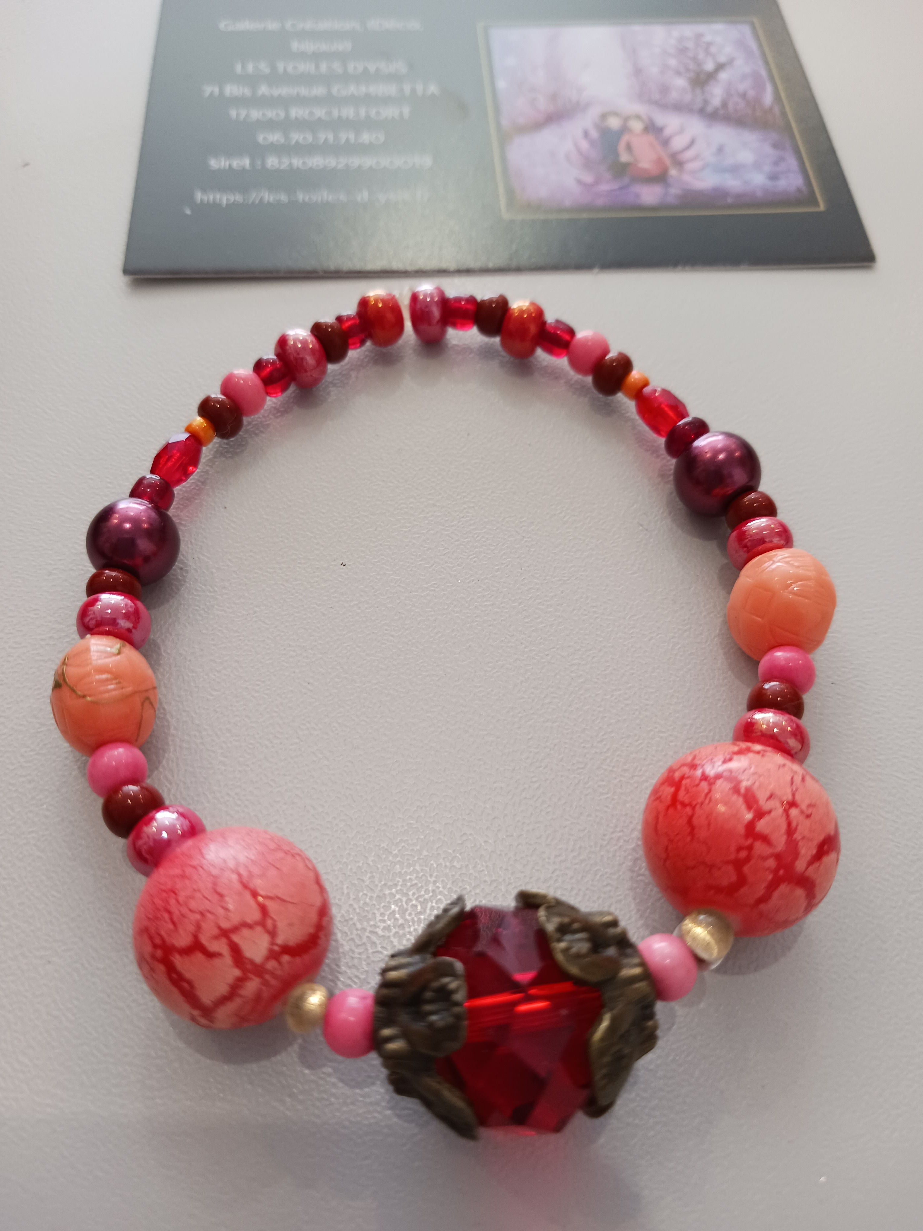 bracelet en perles mélangées
