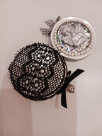boîte faite main ange dentelle noire