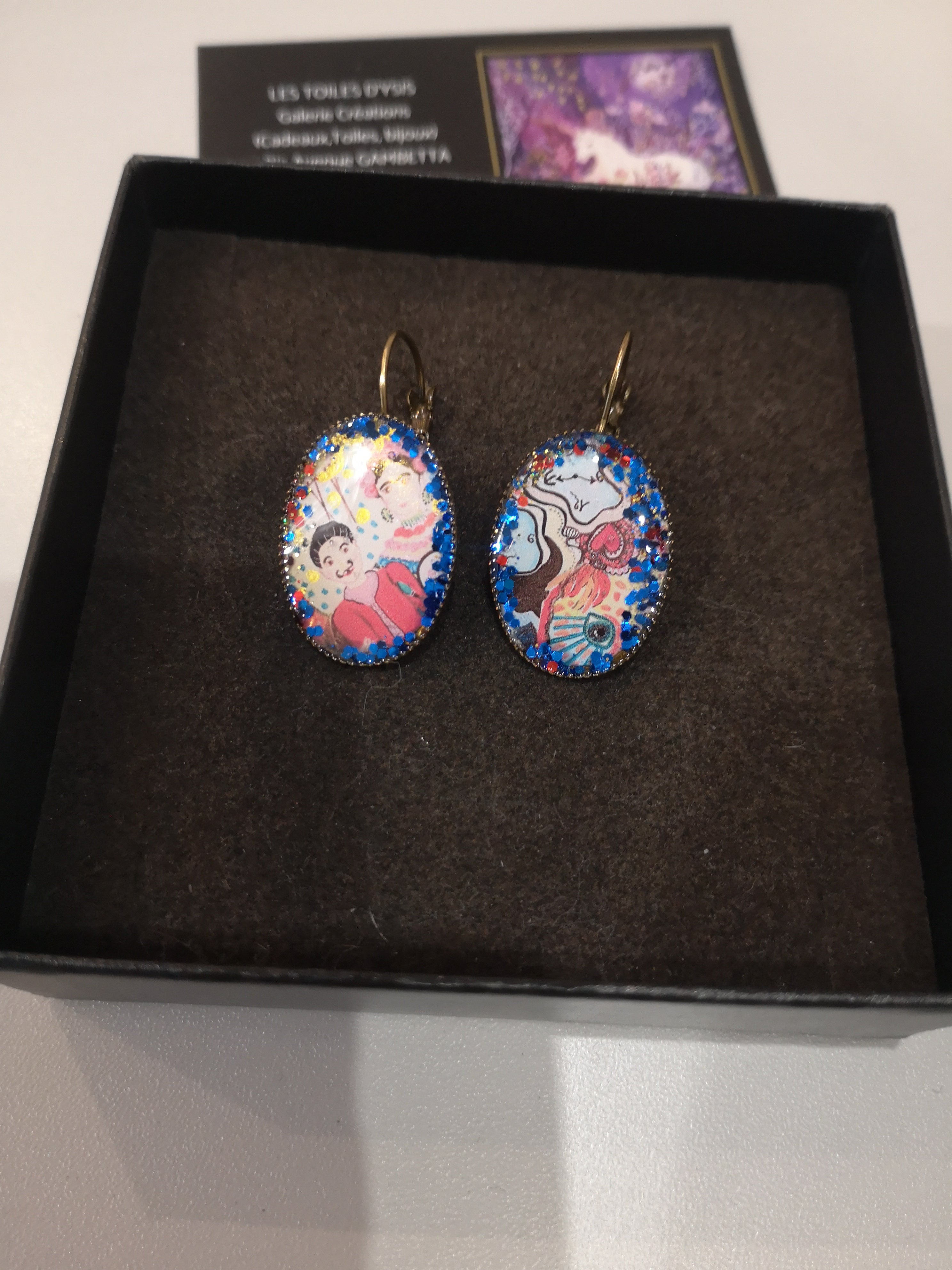 boucles inspirations Kahlo et Dali 