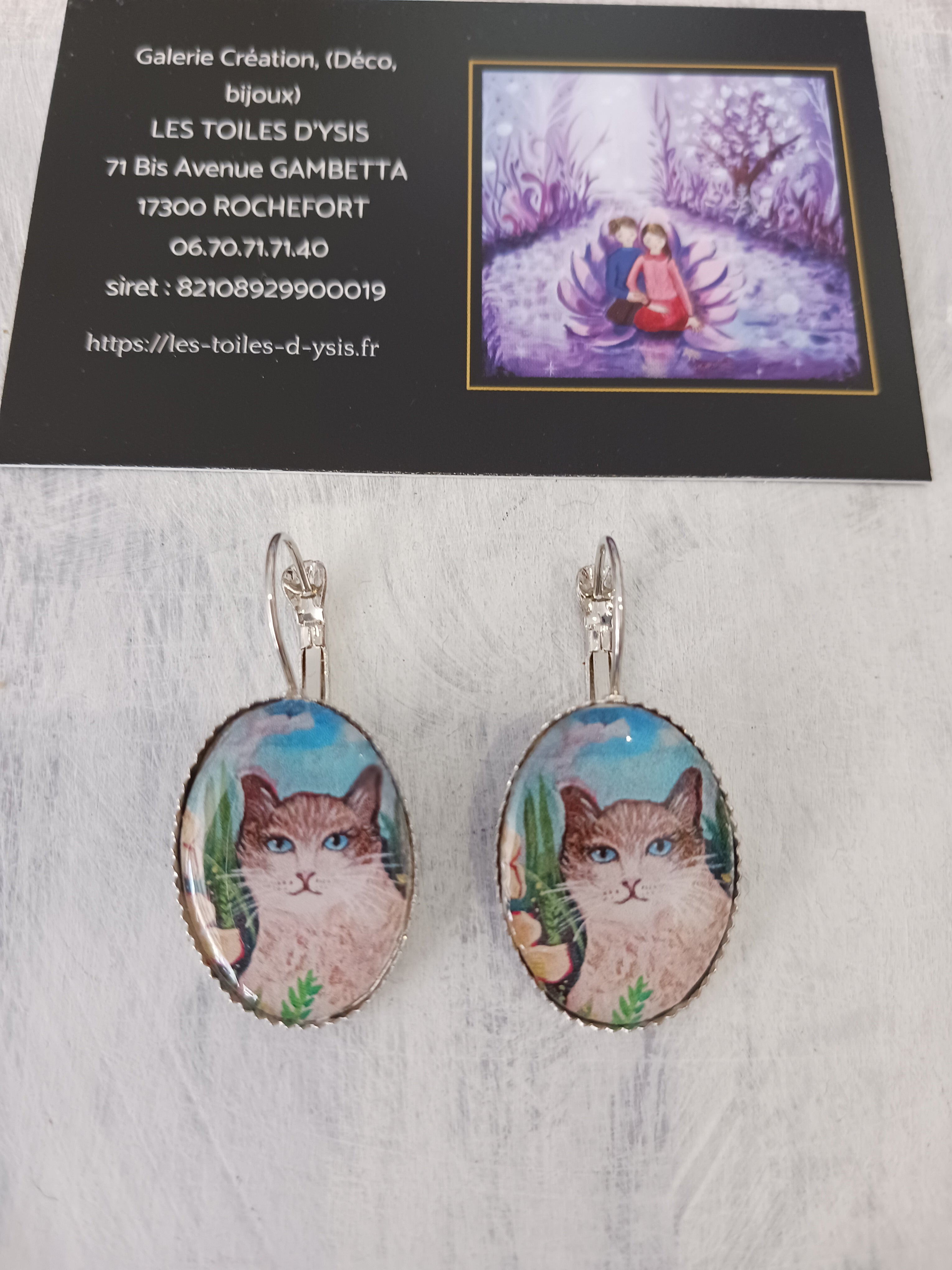 boucles dormeuses chat
