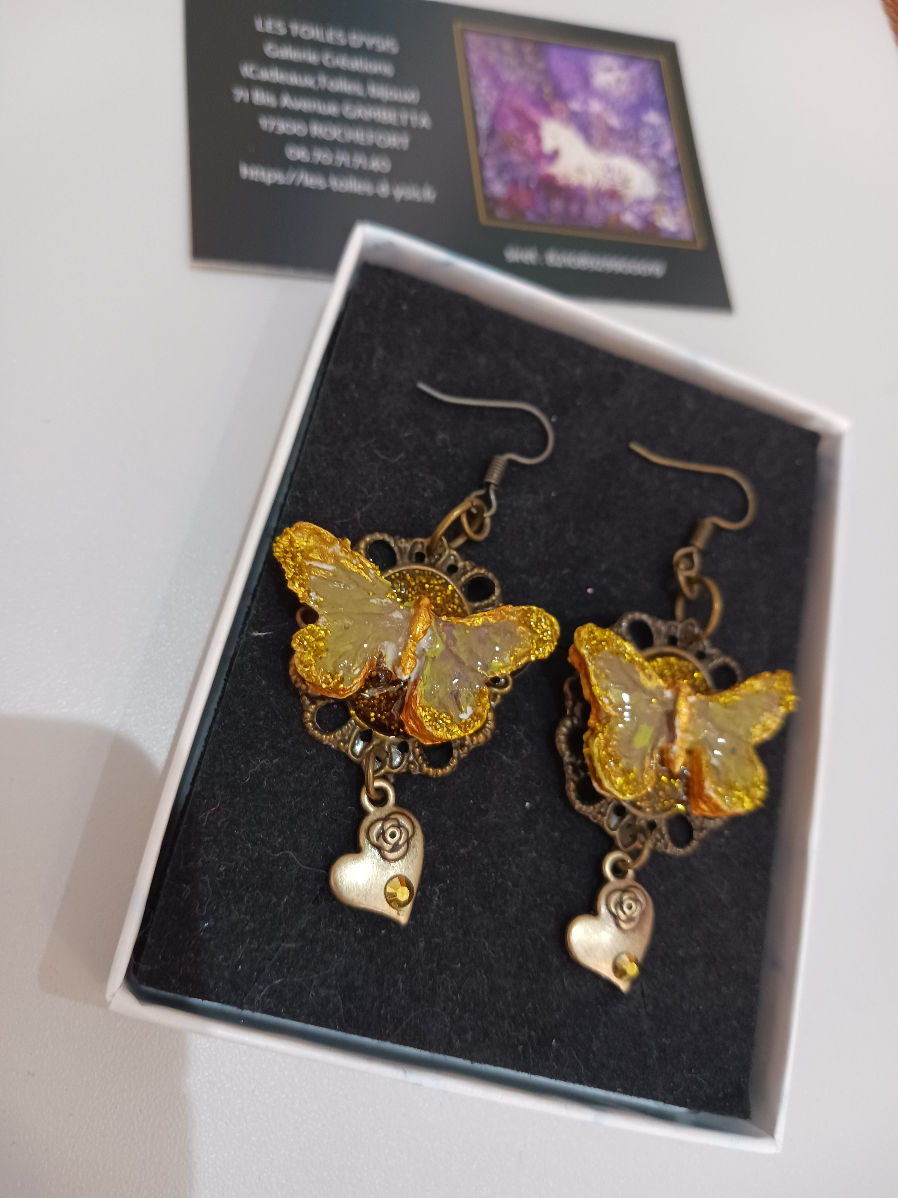 bijoux papillons coeurs