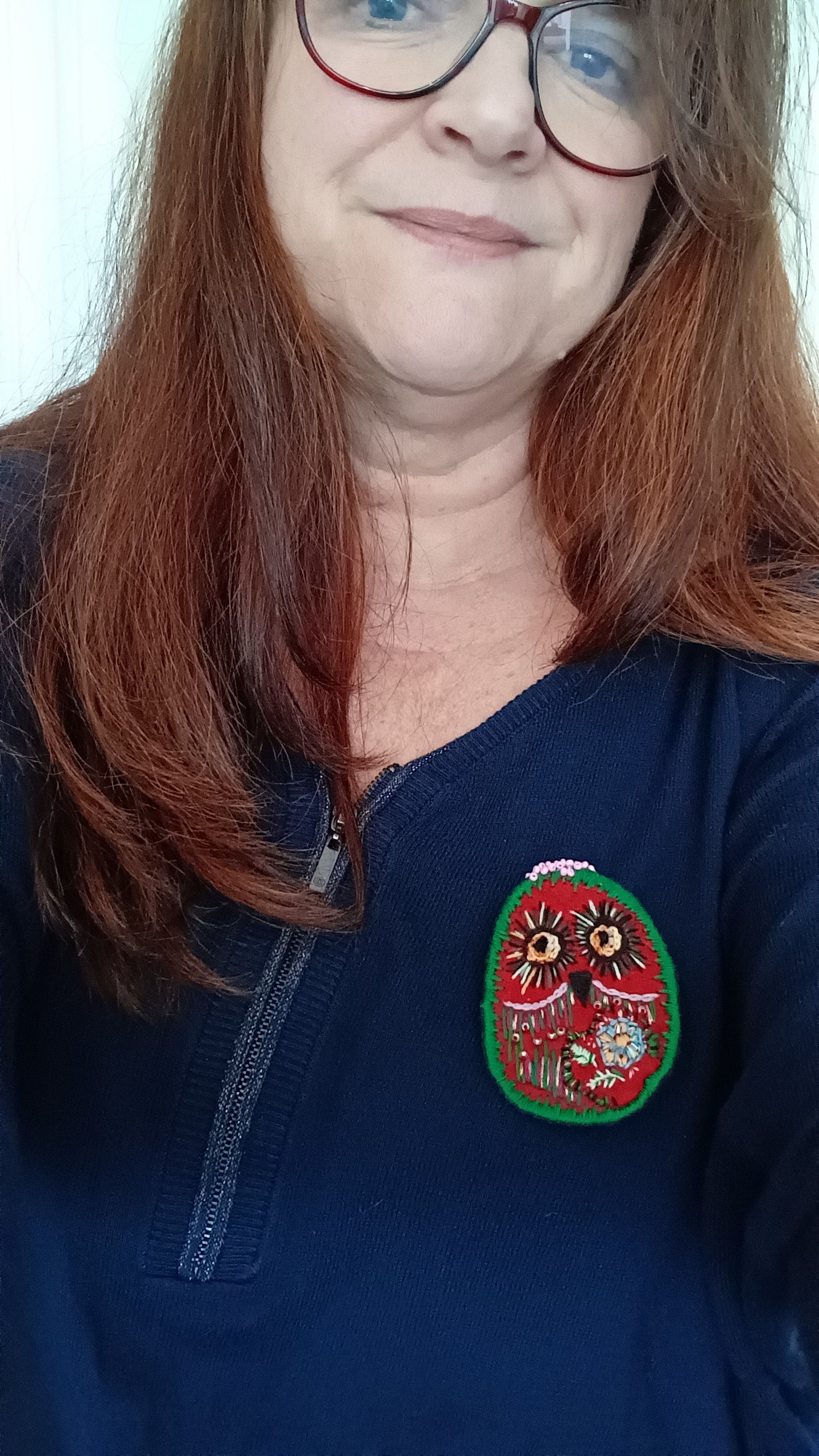 chouette rouge et verte