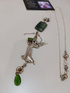 collier féerique argenté et vert