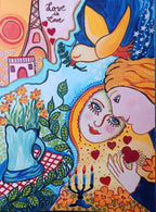 peinture inspiration Chagall originale