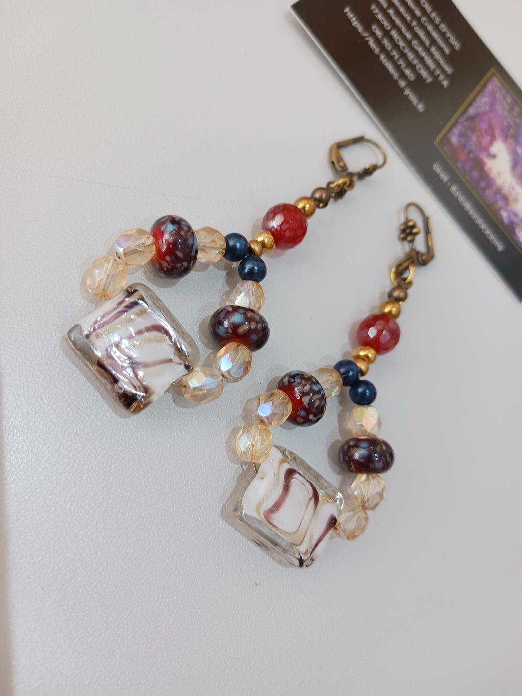 perles de verre soufflées et mouchetées