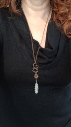 plume émaillée collier