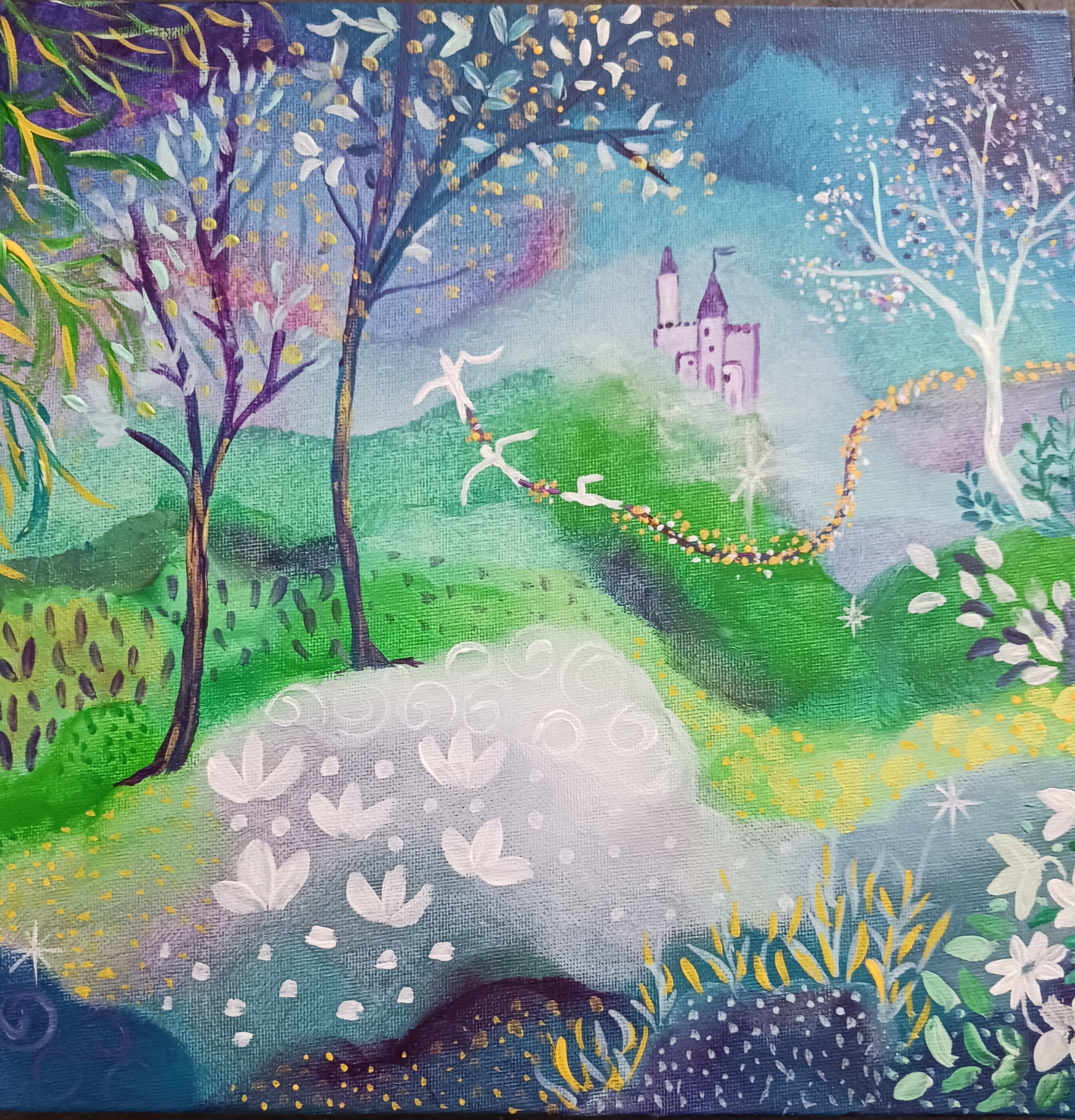 tableau féérique paysage