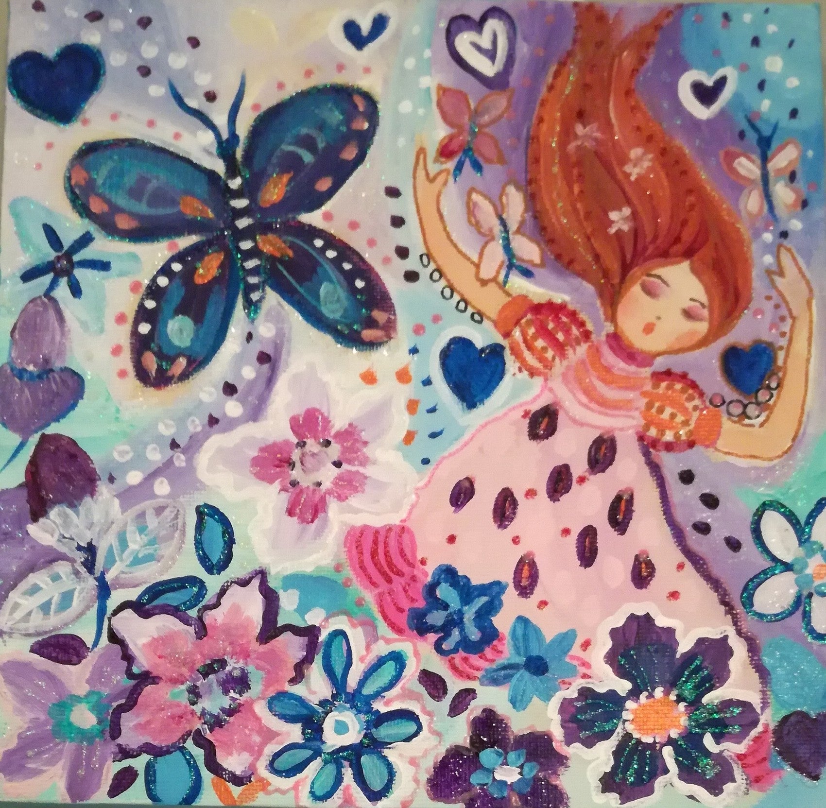toile enfant papillon