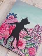 tableau noir bleu rose