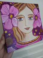 visage fleurs