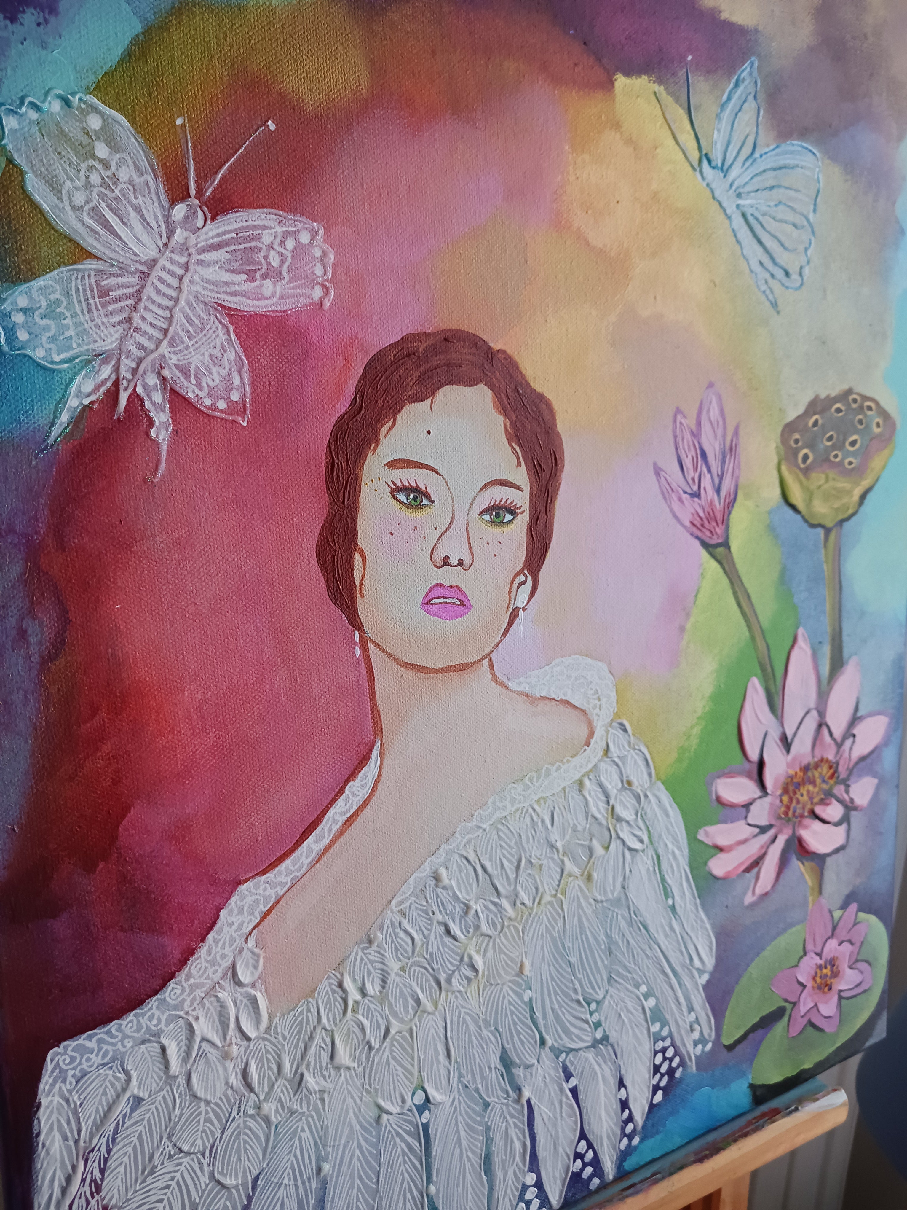 lotus fleurs tableau