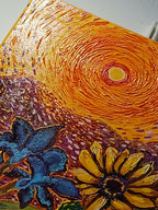 tableau au couteau et pâte à structure